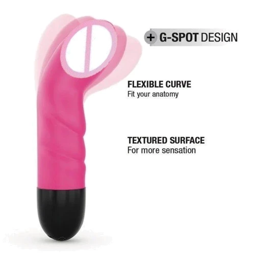 Вибратор Dorcel Expert G 2.0 Magenta для точки G, перезаряжаемый: Тип управления Кнопочное