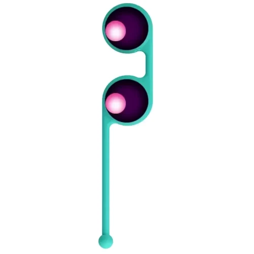 Вагінальні кульки Pretty Love Kegel Tighten Up III, BI-014493-1: Особливості Шарики Кегеля, Влагозащищенные, Соединены между собой, Смещенный центр тяжести