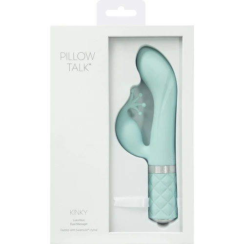 Розкішний вібратор PILLOW TALK - Kinky Teal з кристалом Сваровські фото 8
