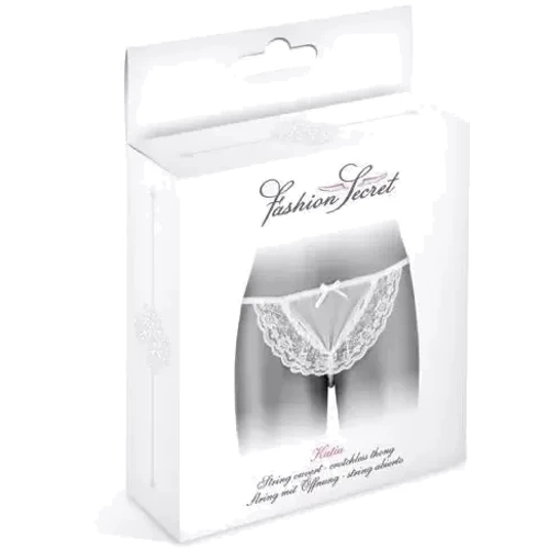 Трусики-стринги с жемчужной ниткой Fashion Secret KATIA White: Вид Трусы