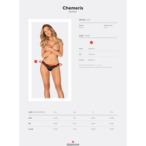 Трусики Obsessive Chemeris panties Вlack, M/L: Для кого Для женщин