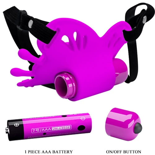 Вибратор-бабочка Pretty Love Clitoral Massager Sloane Purple: Диаметр, см 4