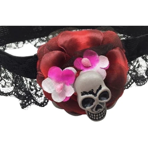Подвязка с черепом Rubies - Skull & Rose Leg Garter (черная): Для кого Для женщин