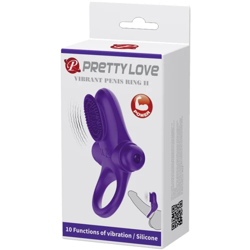 Віброкільце LYBAILE Pretty Love Vibrant Penis Ring II Purple фото 4