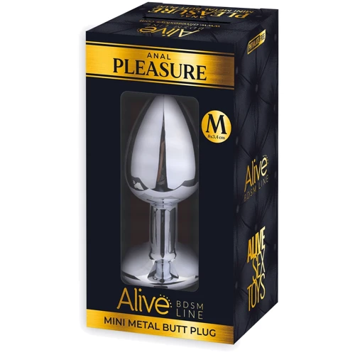 Металлическая анальная пробка с кристаллом Alive Mini Metal Butt Plug Red M: Для кого Унисекс
