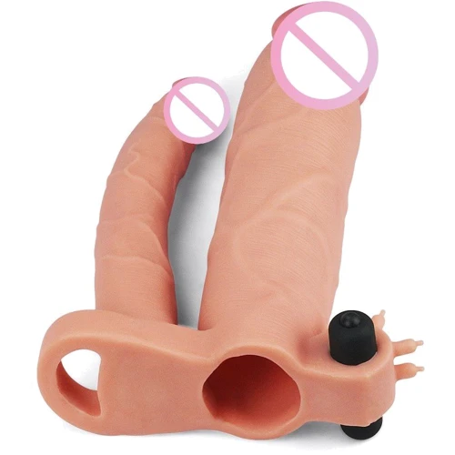 Двойная насадка на пенис с вибрацией LoveToy Pleasure X-Tender Series: Наличие вибрации Есть