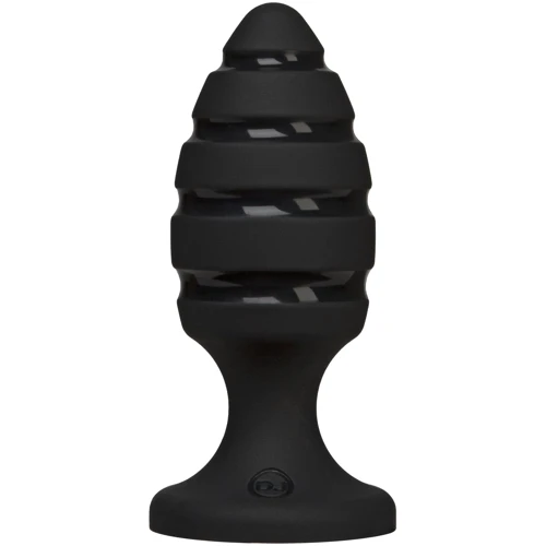 Анальный плаг со спиральным каналом Doc Johnson Platinum Premium Silicone - The Blast - Black