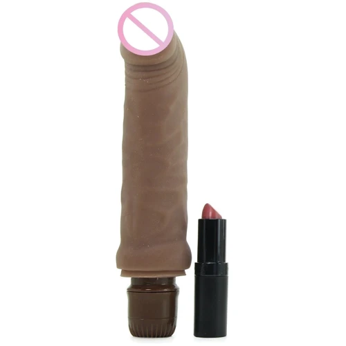 Вибратор для точки G CyberSkin G-Spot Buzzer, 19,05x3.3 см, коричневый: Тип и форма Реалистичные