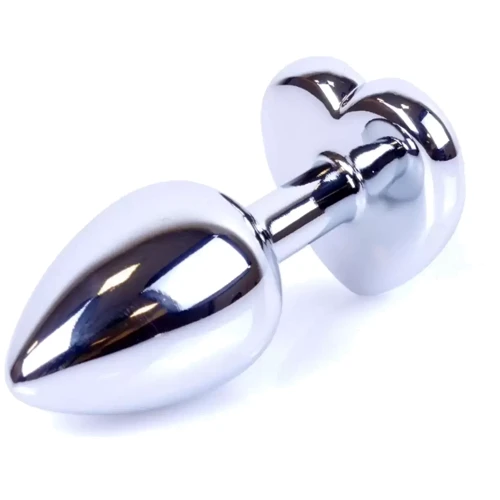 Анальная пробка с кристаллом BOSS of TOYS Boss Series - Jewellery Silver Heart PLUG Light Bluer S, BS6400049: Особенности С кристаллами