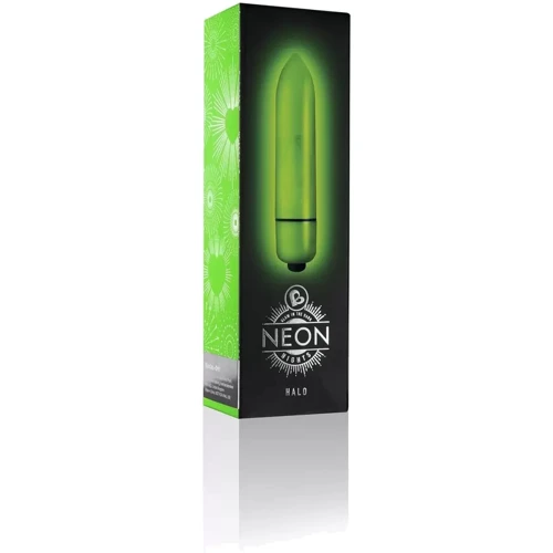 Вибропуля Rocks Off Neon - Halo, светится в темноте: Тип и форма Вибропули