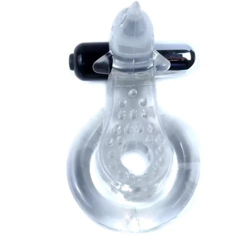 Эрекционное вибро кольцо BOSS - Dolphin Vibro CockRing Clear, BS6700050 фото 4