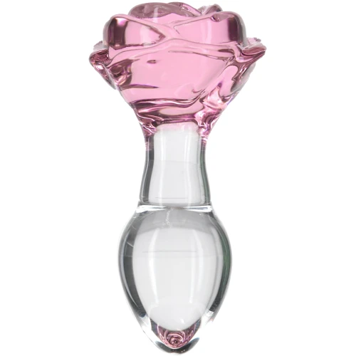 Стеклянная анальная пробка Pillow Talk - Rosy- Luxurious Glass Anal Plug