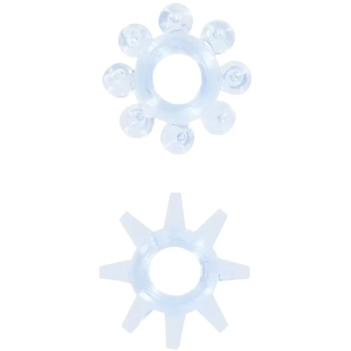 Набор из 2 шт колец на пенис Toy Joy - Power Stretchy Rings 2pcs Blue (10459-BLUE): Производитель Toy Joy
