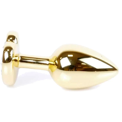 Анальная пробка Boss Series - Jewellery Gold Heart PLUG Dark Blue S (BS6400041) фото 6