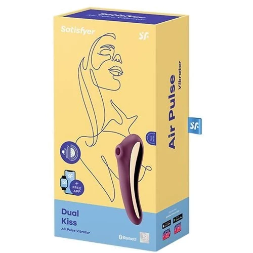 Вакуумный стимулятор с вибрацией Satisfyer Dual Kiss Wine Red: Для кого Для женщин