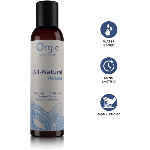 Лубрикант на водній основі Orgie All Natural Acqua, 150 мл, нелипкий, гладенький, натуральний склад: Тип Вагинальные