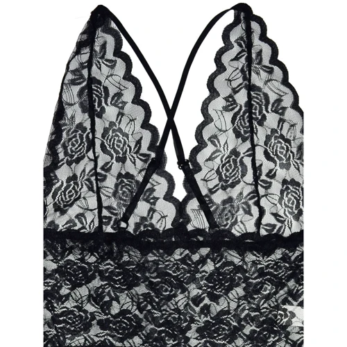 Боді NDS 3027-1 One Size Вlack (14707): Декор Кружево