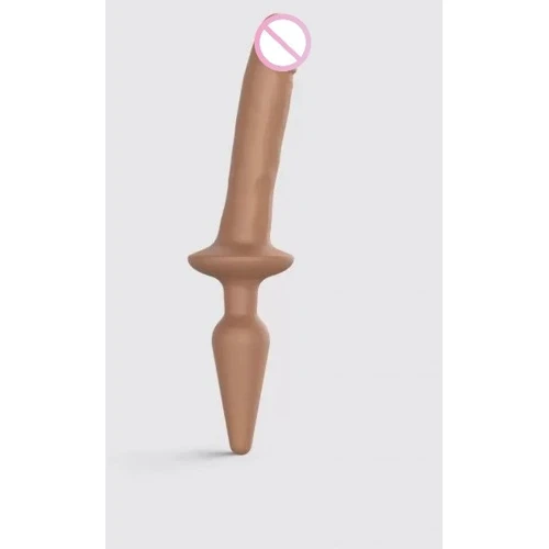 Анальная пробка с дилдо Strap-On-Me Switch Plug-In Realistic Dildo Caramel - S