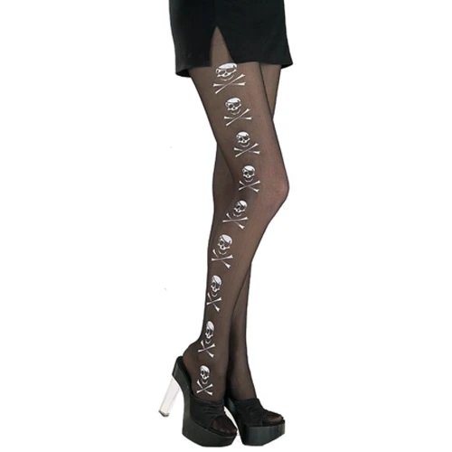 Колготки с черепами Rubies - Skull Print Pirate Tights Stockings, O/S (черные)