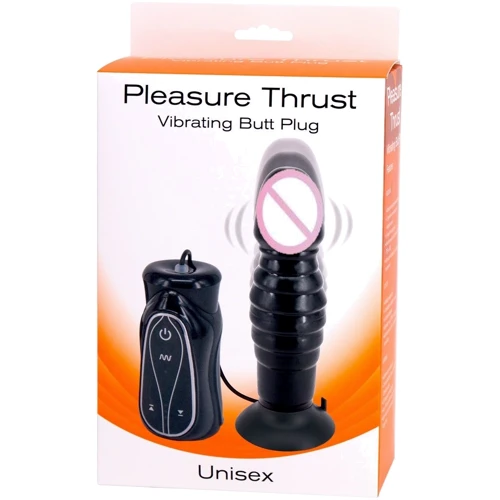 Анальна вібропробка Seven Creations Pleasure Thrust Vibrating Butt Plug з поштовховими рухами: Для кого унісекс