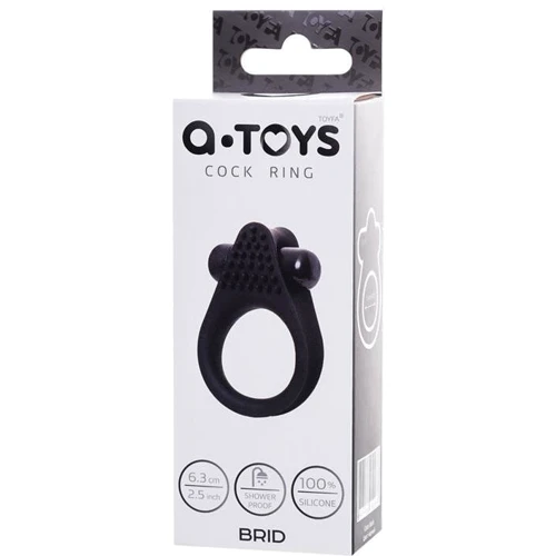 Віброкільце з шипами A-Toys BRID Сock Ring, black фото 6