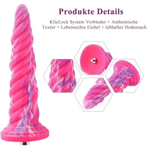 Фантазийный фаллоимитатор 10.12″ для секс-машин Hismith Silicone Dildo rose Monster Serie: Тип Классические дилдо