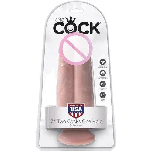 Двойной фаллоимитатор King Cock 7 Two Cocks One Hole