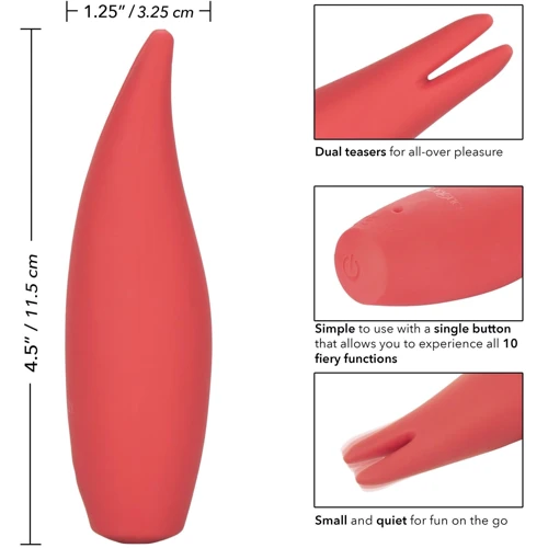 Клиторальный вибратор CalExotics Red Hot Flare, 11,5х3,25 см: Для кого Унисекс