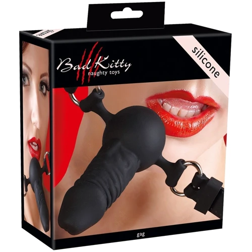 Кляп с фаллоимитатором Orion Bad Kitty Naughty Toys Gag: Цвет черный