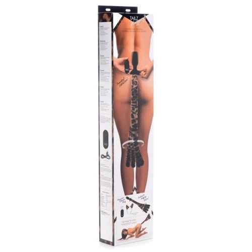 Анальная пробка Xr Brands Waggerz Moving and Vibrating Leopord Tail and Ears с хвостом, (леопардовый): Наличие вибрации Есть