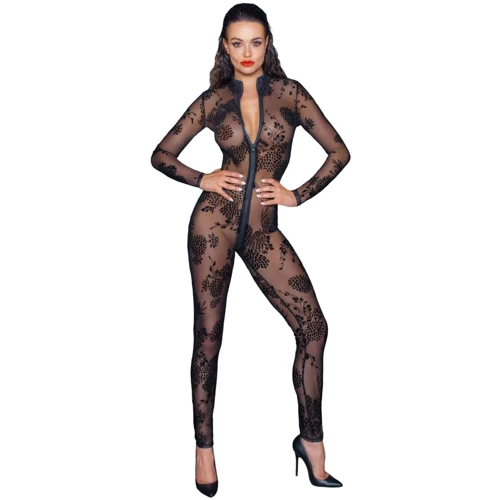Бодистокинг Noir Handmade F237 Long tulle overall Black, XL: Материал Полиэстер
