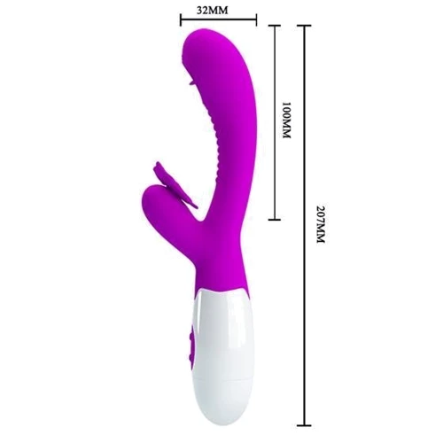 Вибратор Pretty Love Moth Clitoris Vibrator Purple: Тип и форма Кролик