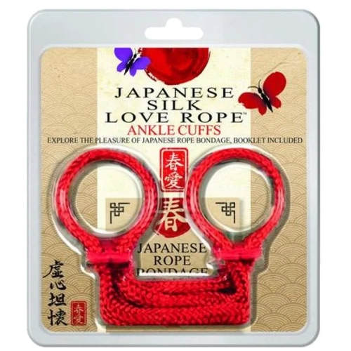 Наручники Japanese Silk Love Rope Ankle Cuffs, красный: Цвет красный