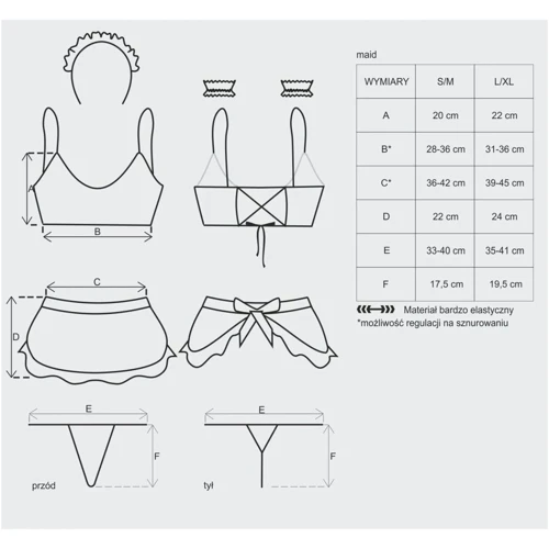 Костюм покоївки Obsessive Maid S/M: Тип Горничной