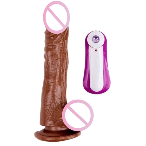 Реалистичный вибратор на присоске GHISA JAMES DEEN 8.5" Vibrating Dildo - Brown, 291657