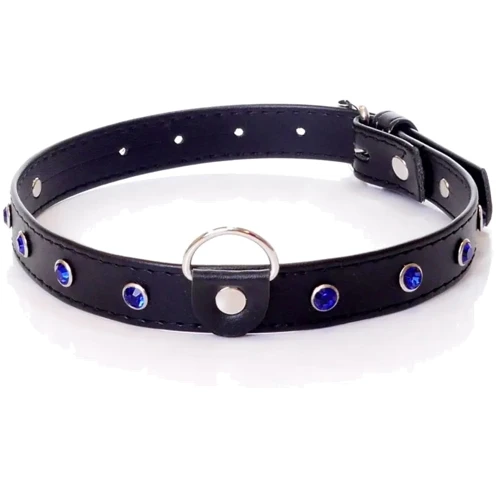 Ошейник с кристаллами Fetish Boss Series - Collar Navy Blue Crystal (BS3300118)