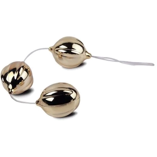 Вагінальні кульки FunZone ViBalls Triple Silver, золотистий
