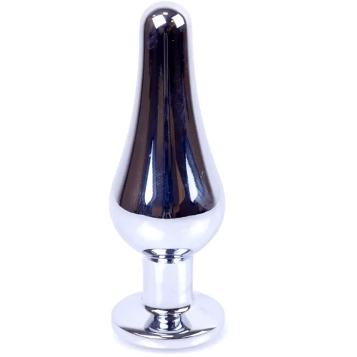 Анальная пробка с кристаллом BOSS of TOYS Boss Series - Jewellery Silver BUTT PLUG Green, BS6400078: Наличие вибрации Нет