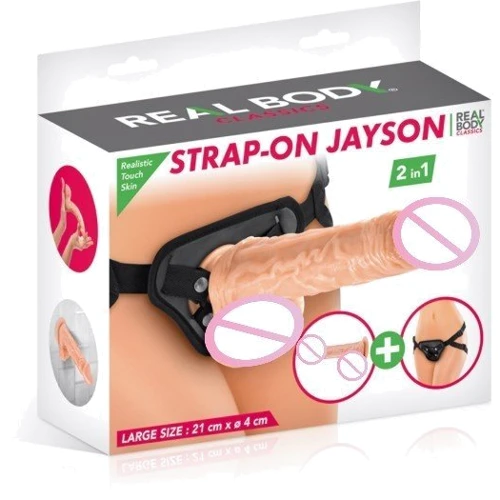 Страпон Real Body Strap-On Jayson: Тип крепления На ремешках
