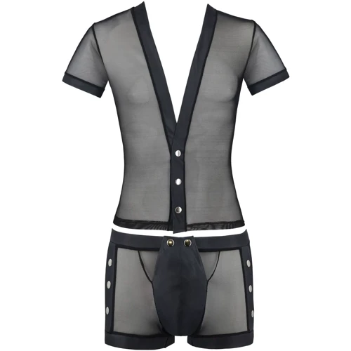 Спокусливий комплект Passion 052 SET MICHAEL black L/XL: Матеріал Полиэстер