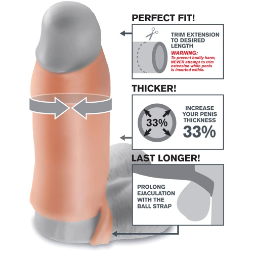 Насадка для увеличения члена Fantasy X-tensions Real Feel Enhancer XL: Назначение Для увеличения