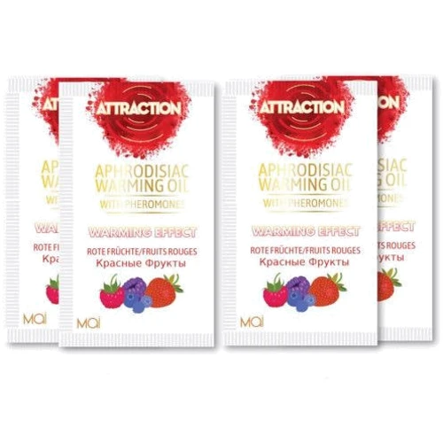 Пробник масажного масла з феромонами MAI PHEROMON MASSAGE OIL RED FRUITS (10 мл)