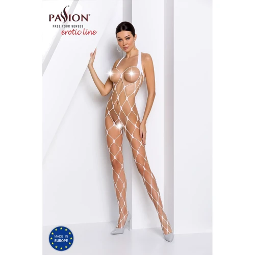Бодистокинг Passion BS091 white: Фактура Сетка