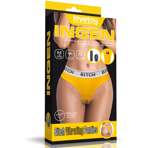 Вибротрусики LoveToy Ingen Bitch Vibrating Panties Yellow (на талию 61-69 см): Диаметр, см 1.8