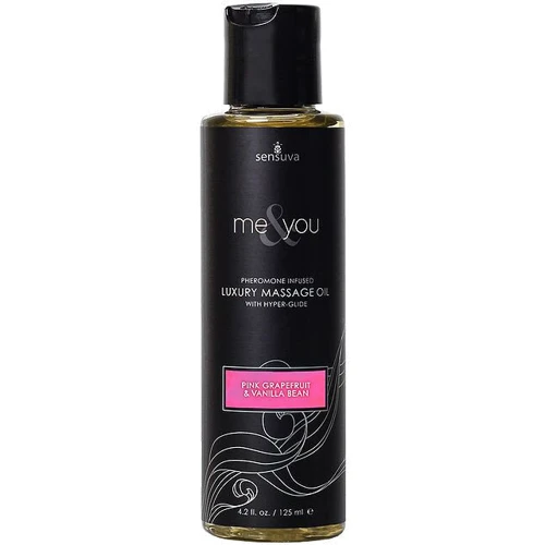 Масажне масло Sensuva - Me & You Pink Grapefruit & Vanilla Bean (125 мл) з феромонами