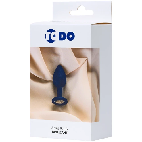 Анальная пробка ToDo Anal Plug Brilliant (синяя) фото 6