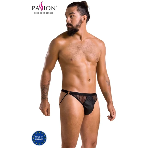 Трусы Passion 034 SLIP OPEN LUKE black S/M: Декор Сеточка