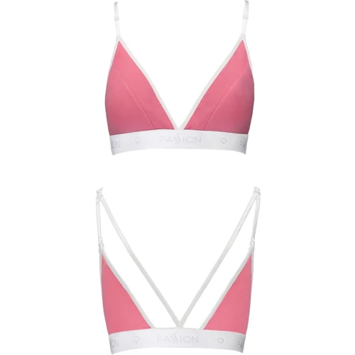 Спортивный топ с двойными бретелями Passion PS007 TOP pink, size XL: Материал Хлопок