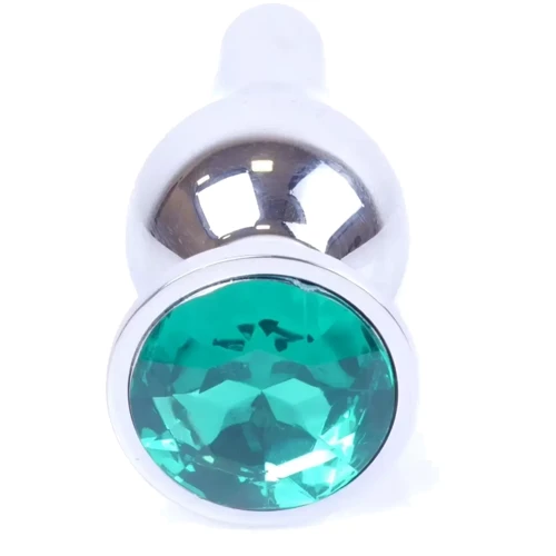 Анальная пробка с кристаллом BOSS of TOYS Boss Series - Jewellery Silver BUTT PLUG Green, BS6400078 фото 8