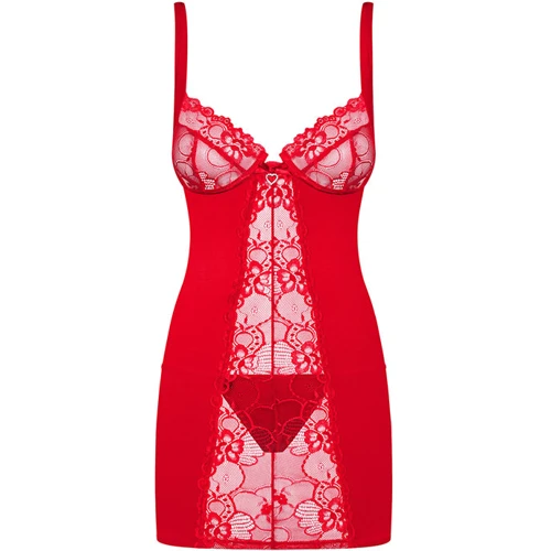 Еротична сорочка Obsessive Heartina chemise, XXL фото 2